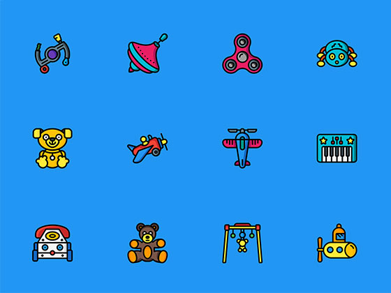 70 多彩玩具图标素材之家精选sketch素材