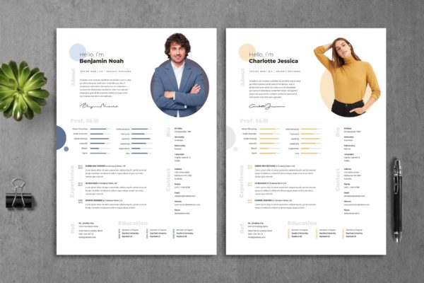 UI设计师应聘简历设计模板v13 Resume CV Template 13