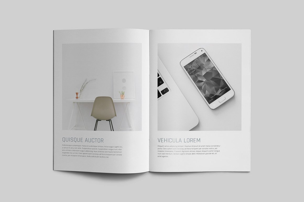 100页漂亮极简的商业化杂志模板下载[indd]插图(33)