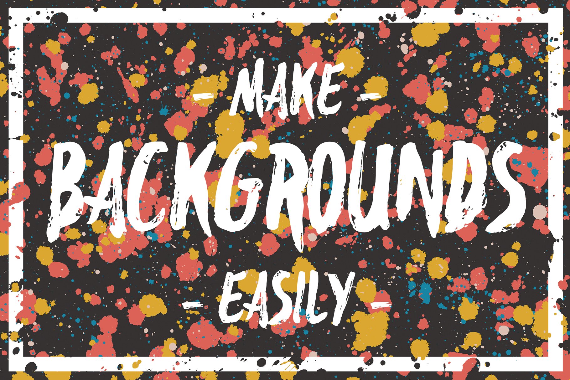 即兴手绘油画矢量图案纹理 Action Painting Vector Textures插图(1)