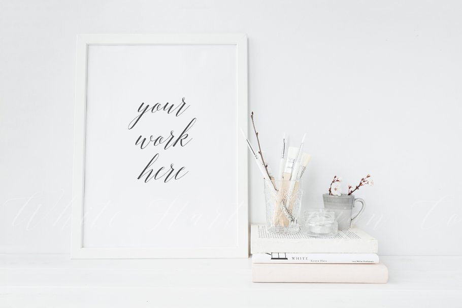 北欧艺术风格相框样机模板 Frame mock up – Nordic style/Artist插图