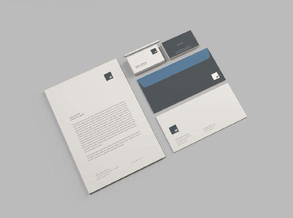 品牌VI设计效果预览办公用品样机模板 Professional Stationery Mockup