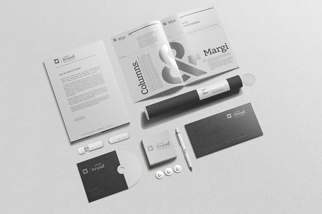 企业品牌VI办公用品样机设计模板V3 Branding-Stationery Mockups V3插图(10)