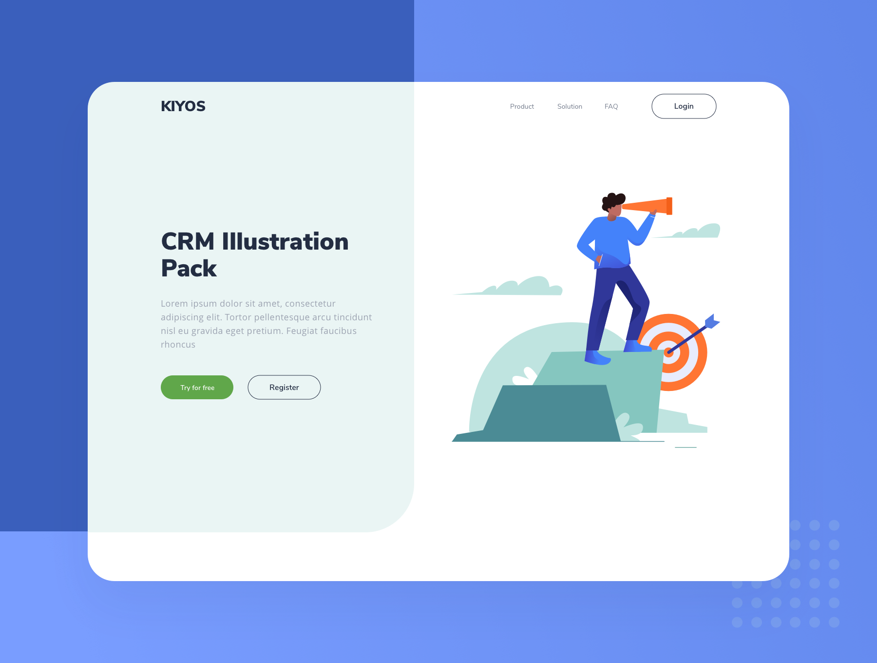 素材库下午茶：CRM客户管理系统场景插画素材插图(3)