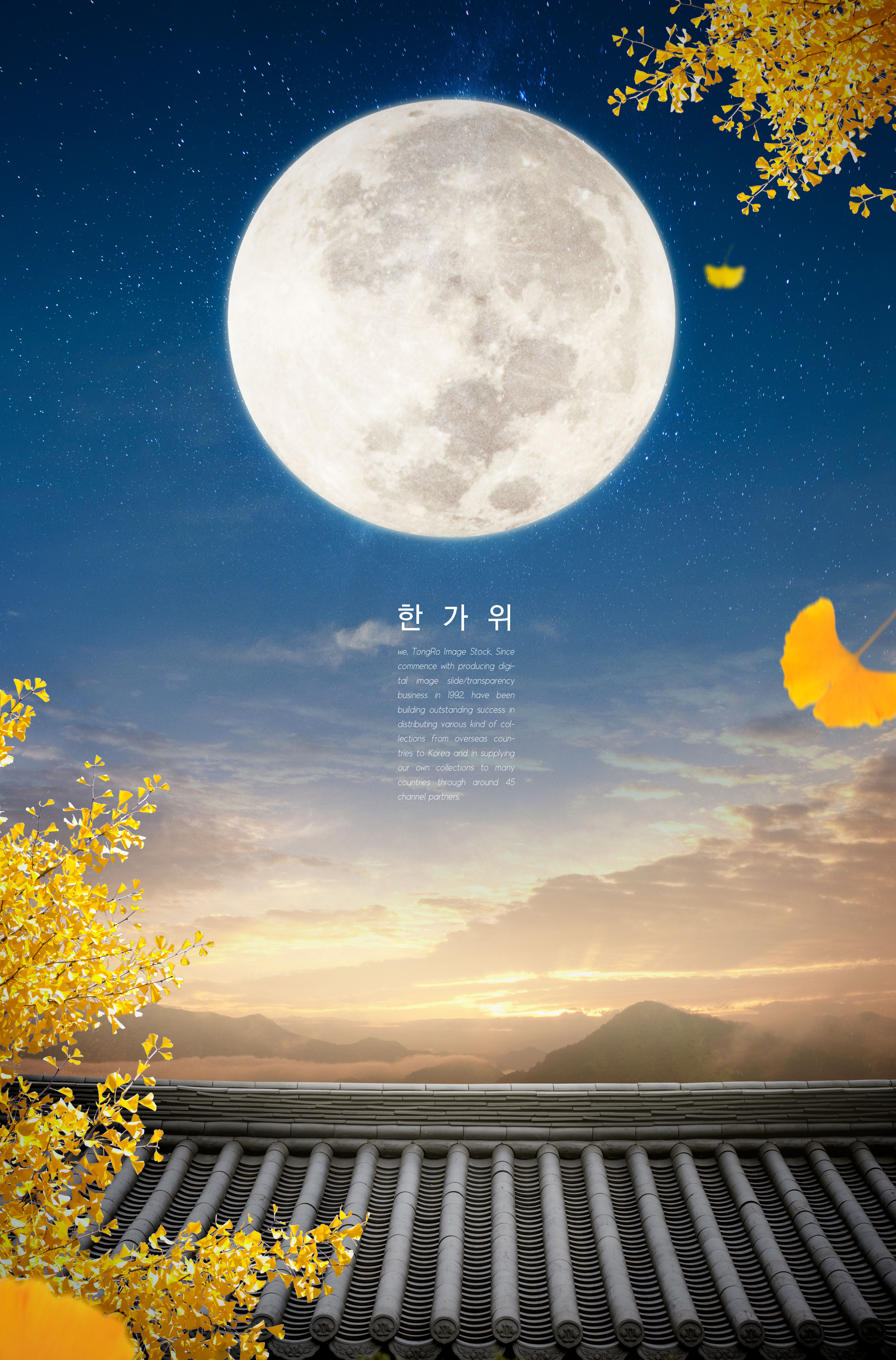 月圆中秋主题海报设计设计模板插图