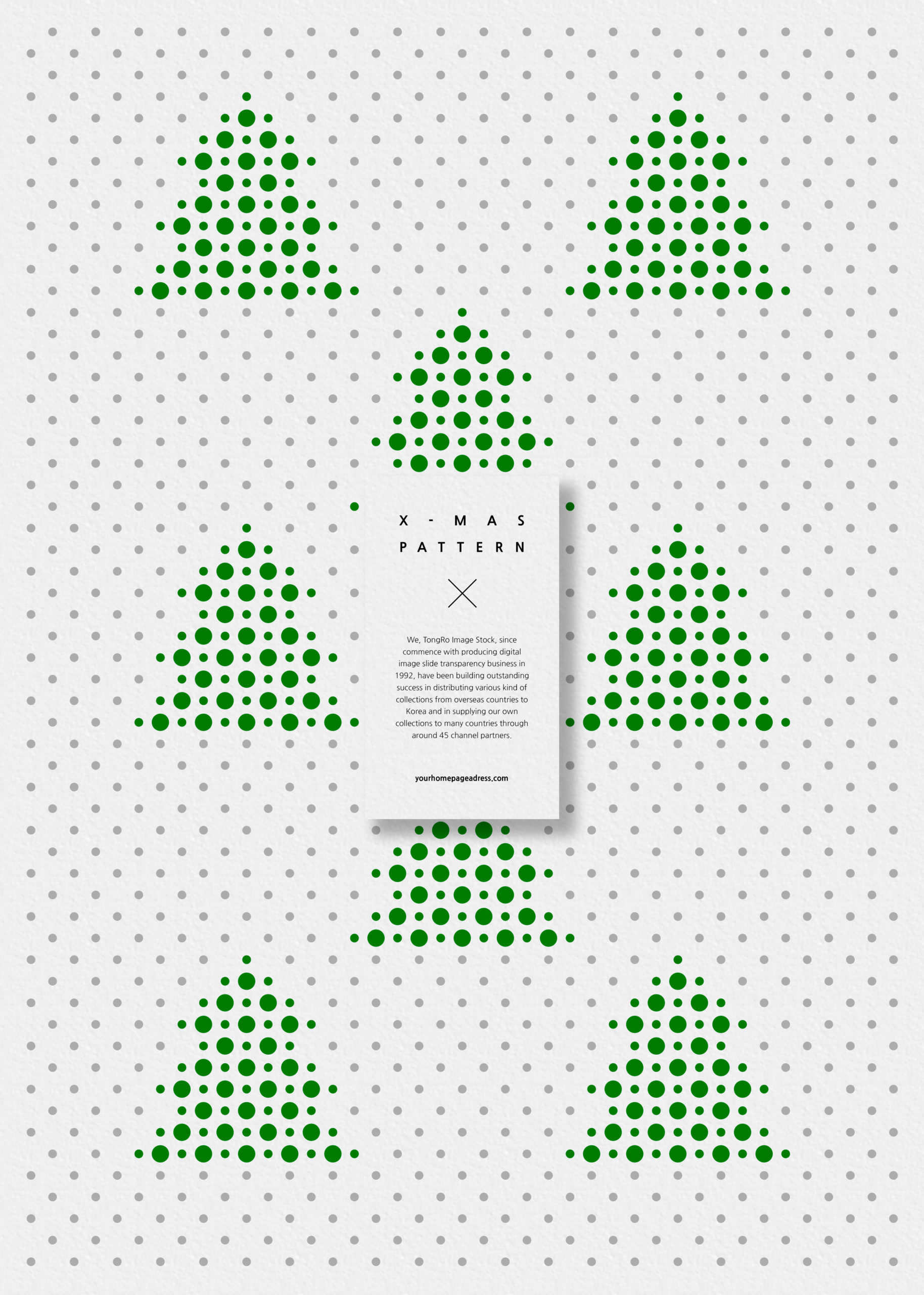 创意圆点圣诞树图案psd素材插图