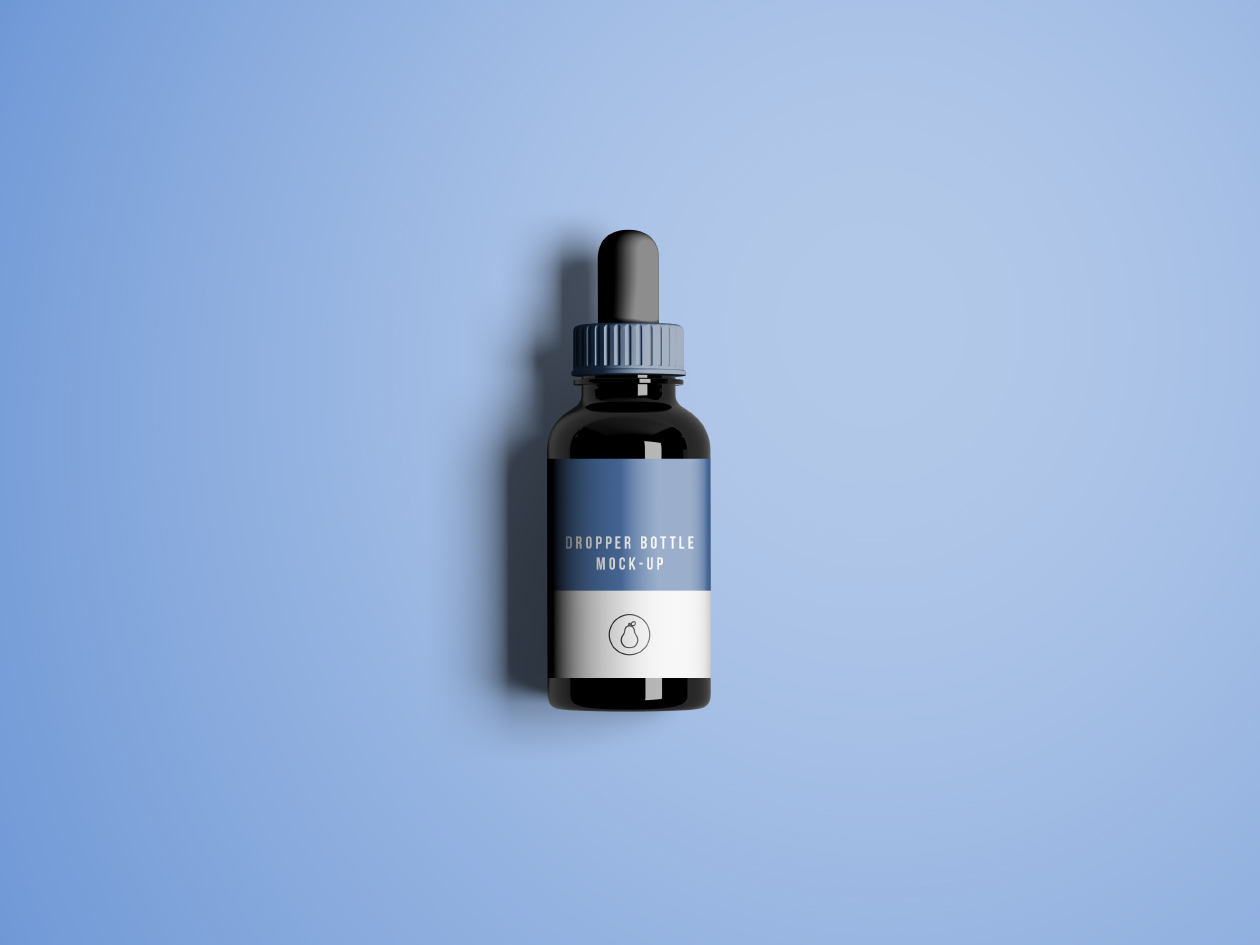 护肤品精华液滴管瓶外观设计样机模板 Dropper Bottle Mockup插图(2)