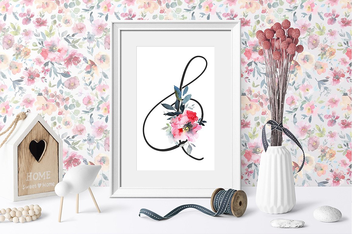 花园玫瑰水彩花卉套装 Garden Rose Watercolor Floral Kit插图(10)