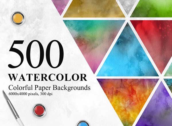 500张水彩纹理背景素材大合集3.32G[jpg]