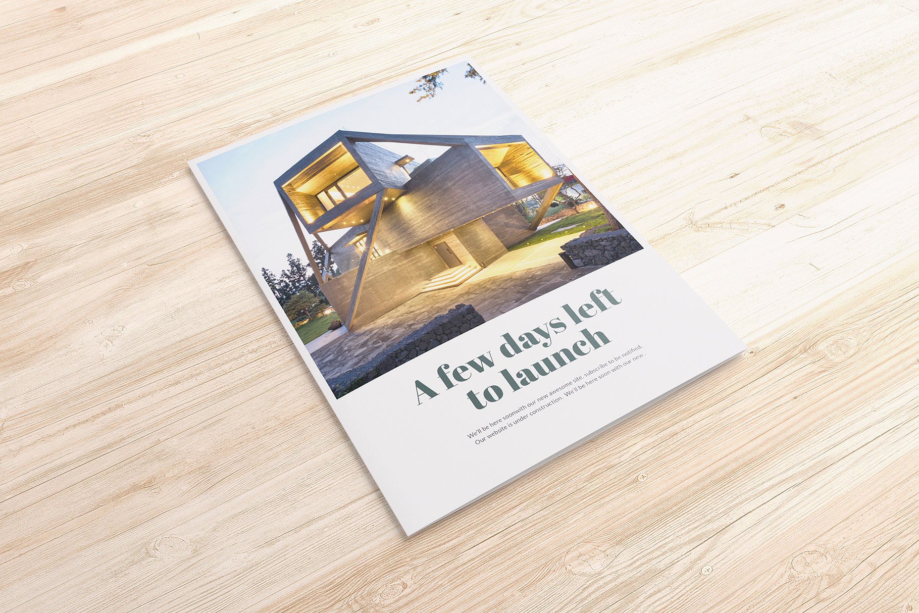 对折小册子样机模板 Half-Fold brochure Mockups插图(6)