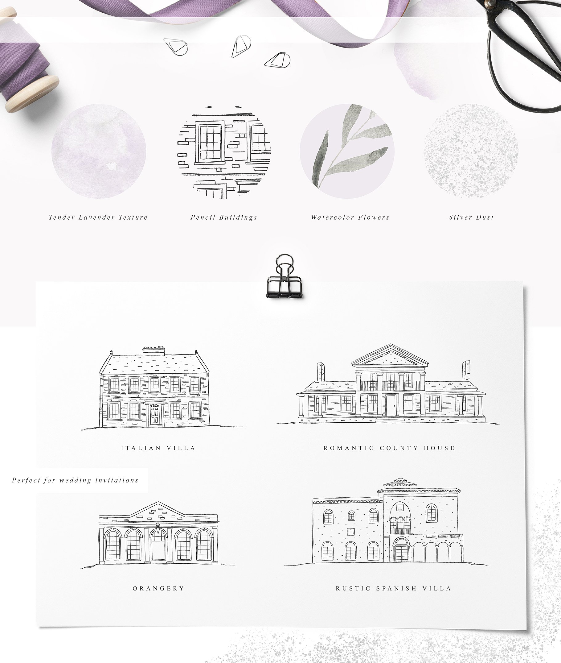 诗情画意手绘水彩元素合集 Magnifique Watercolor Collection插图(1)