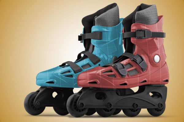 旱冰鞋溜冰鞋外观设计样机素材库精选模板 Roller_Skate-Mockup