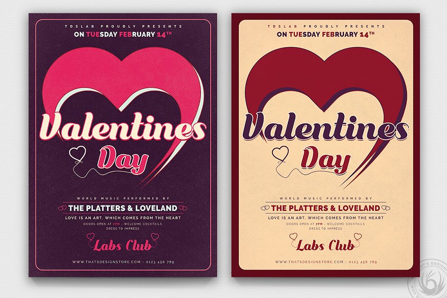 10款经典的情人节海报模板下载 [PSD]插图(3)