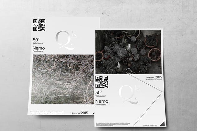 简约A4/A5尺寸海报传单样机V3 A4/A5 Poster-Flyer Mockups V3插图(10)