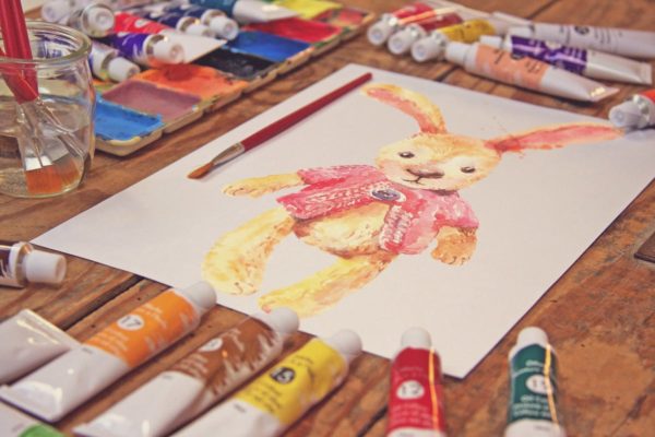 画室创作场景画纸样机模板v2 Paper &amp; Brush