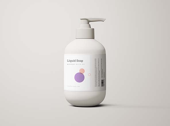 洗手液产品外观设计素材库精选模板 Hand Sanitizer Mockup