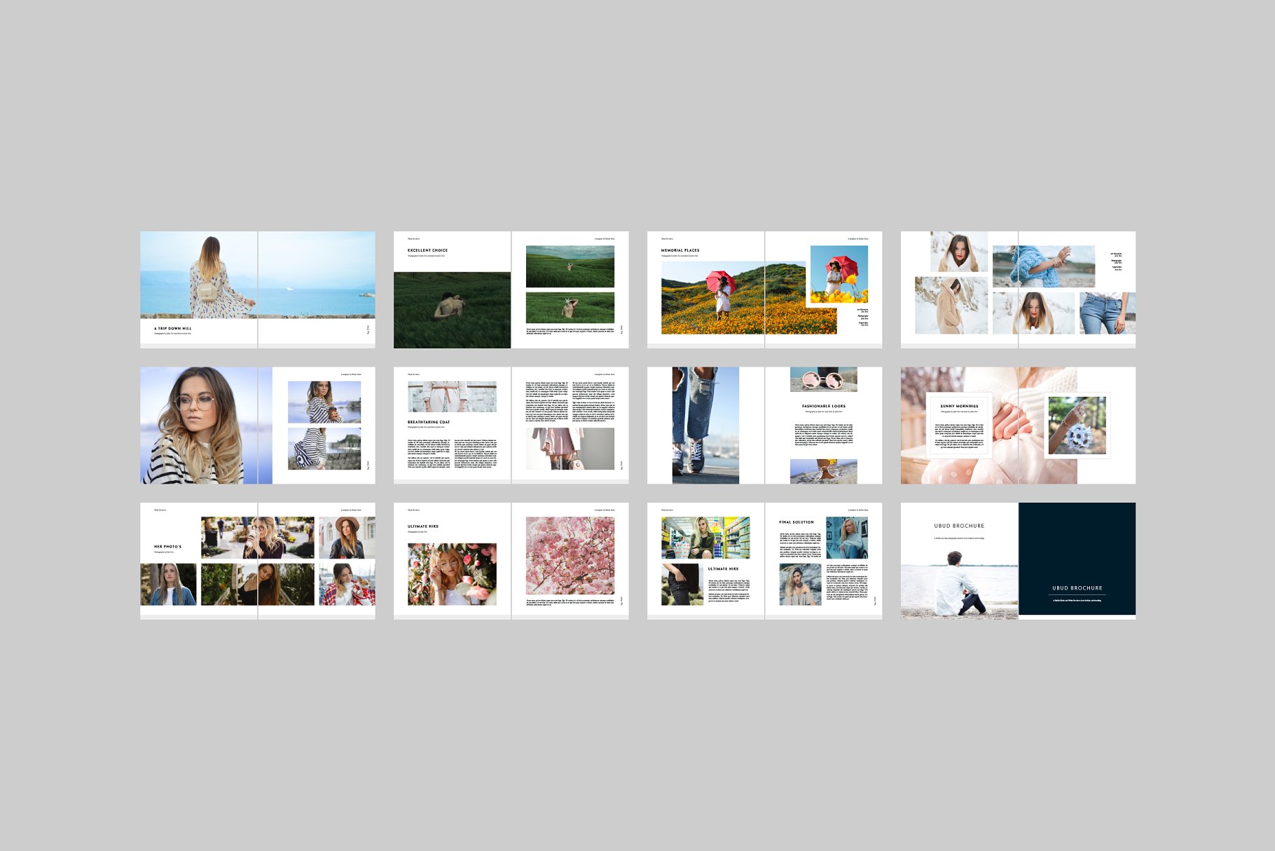 经典实用的多功能方形产品手册模板 Ubud Square Brochure Template插图(9)