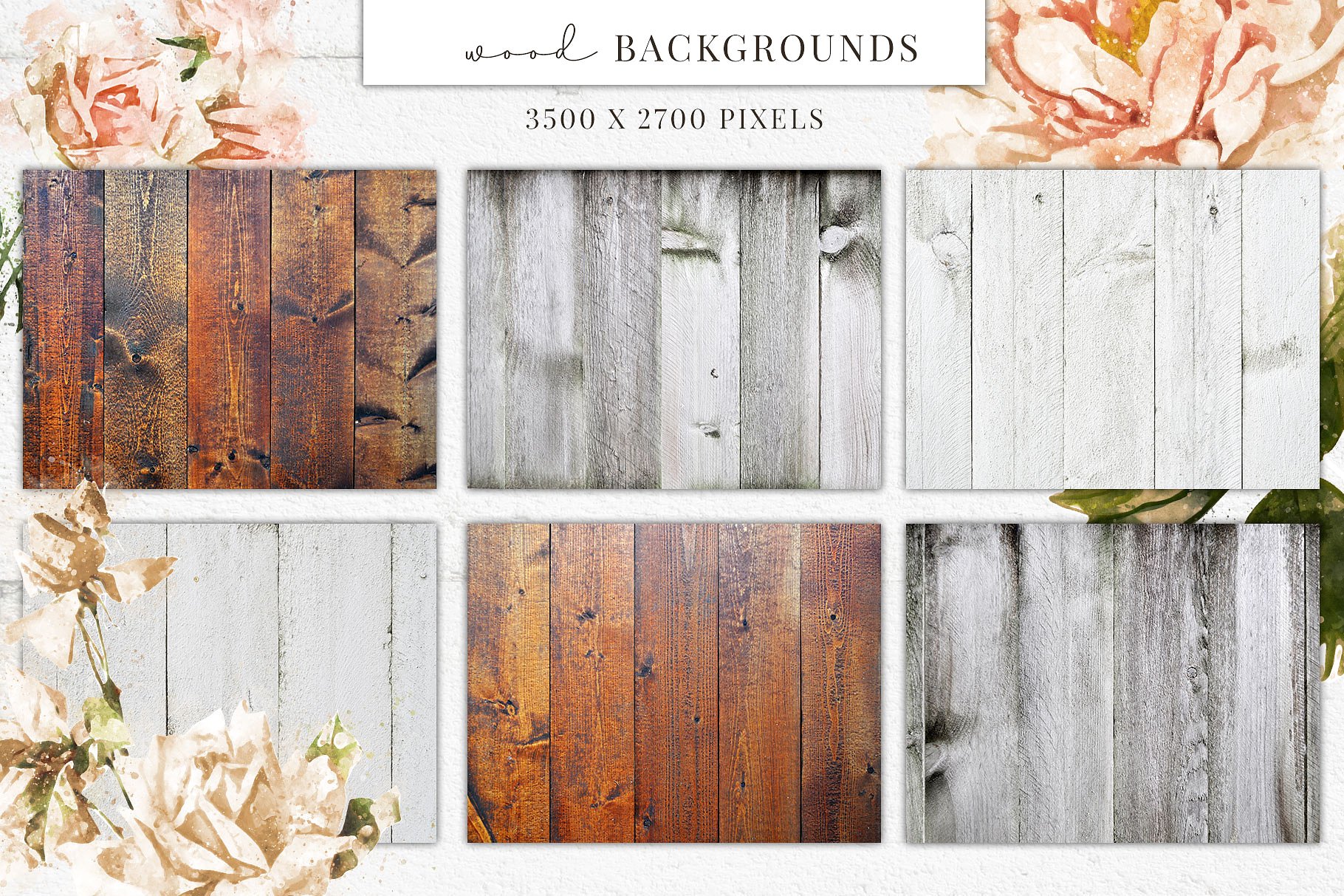 古典风格玫瑰/树叶/装饰字母/花环和花束剪贴画合集 Farmhouse Watercolor Flowers插图(7)