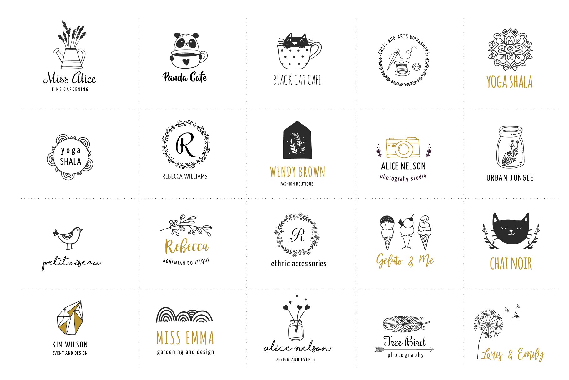 精致优雅品牌Logo设计模板合集 Logo boutiqe – premade logo template插图(2)