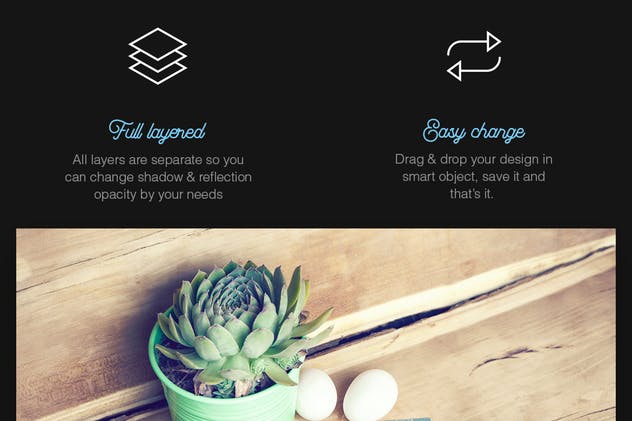 有机食物样机模板/牛奶&鸡蛋 Organic Food Photo Mockup / Milk & Eggs插图(1)