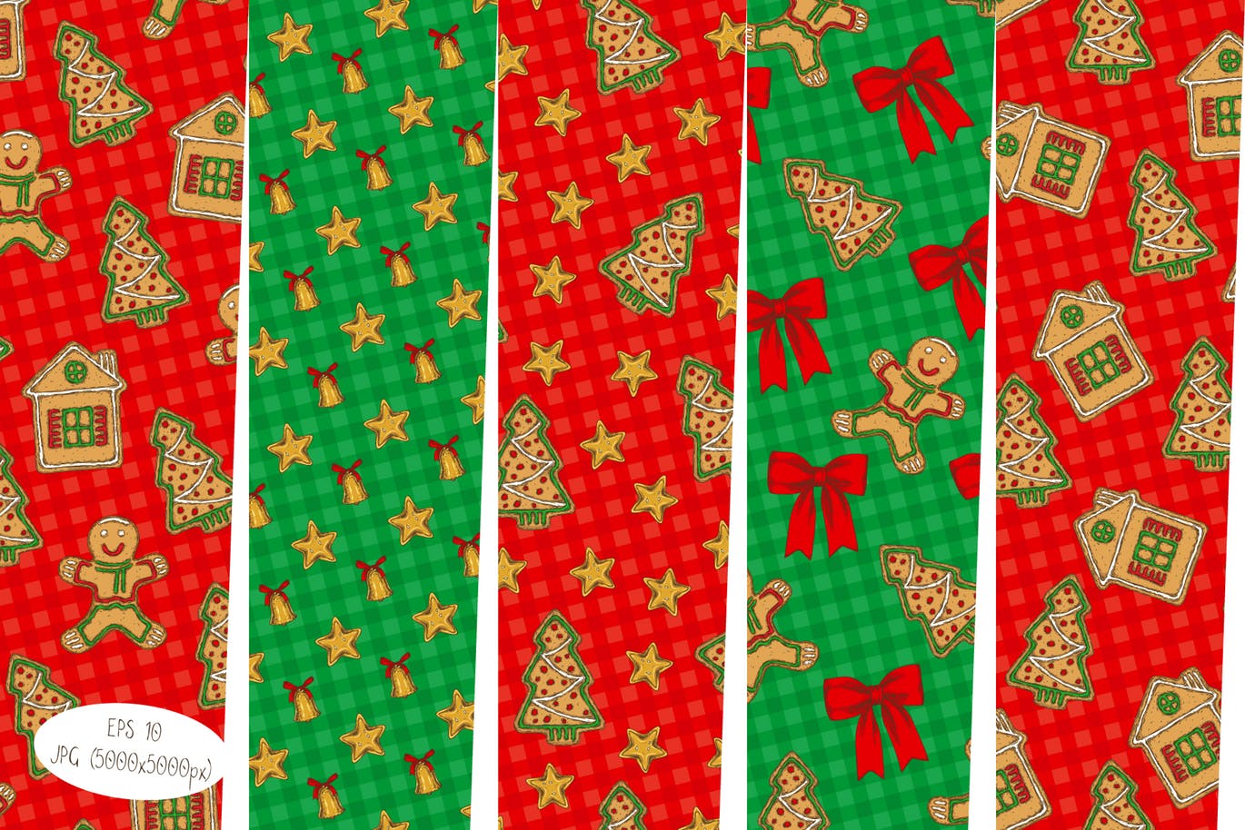 创意圣诞节主题设计矢量图案素材包 Merry Christmas Design Set插图(4)