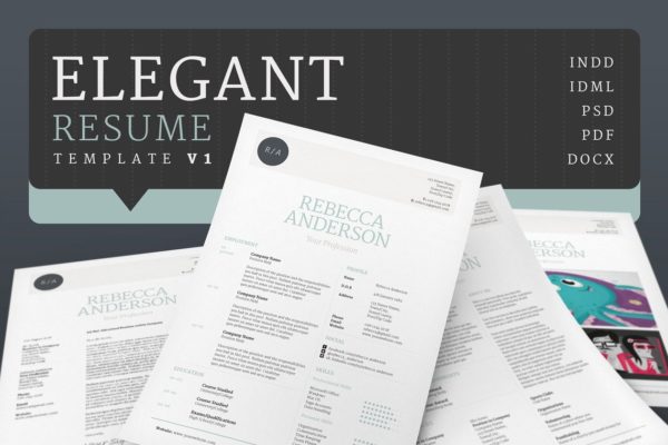 经典实用的求职简历模板V1 Elegant Resume/CV Version 1