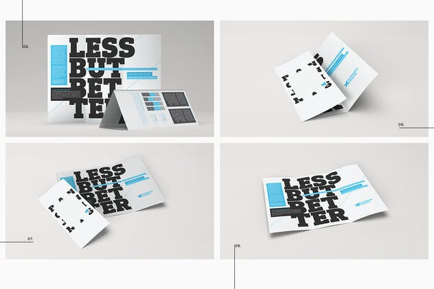 对折小册子传单样机模板 Trifold Brochure Mock-Up Pack插图(3)