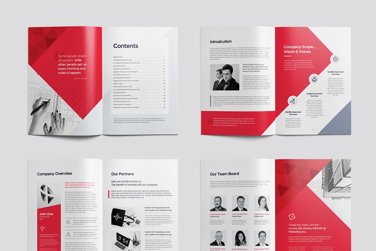 极简主义企业品牌简介宣传册设计模板插图(1)