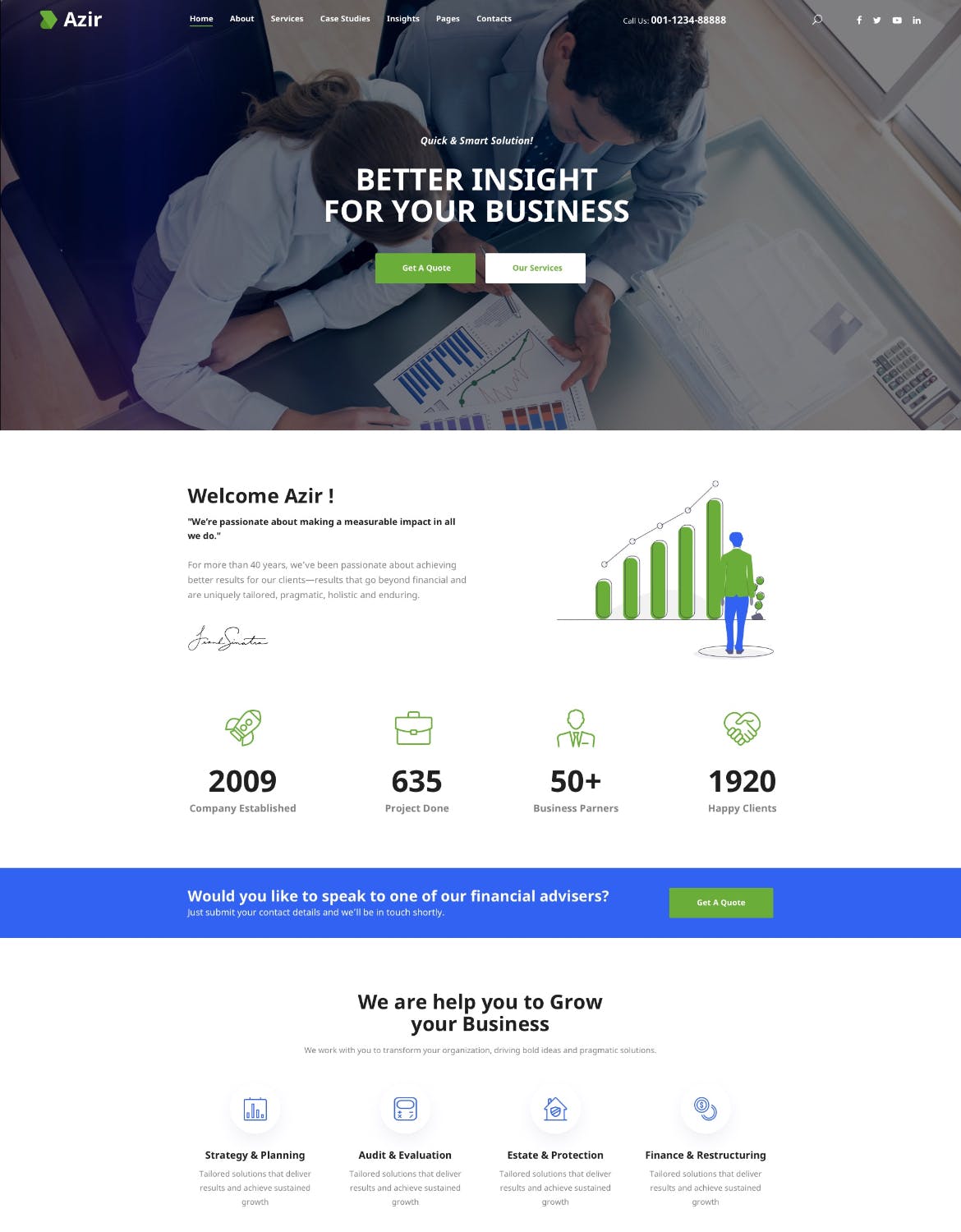 金融财务咨询类网站UI设计SKETCH模板 Azir | Consulting Finance Sketch App Tempate插图(4)