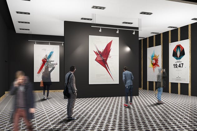 海报油画艺术品展览样机Vol.7 Exhibition Mockup [vol 7]插图(3)