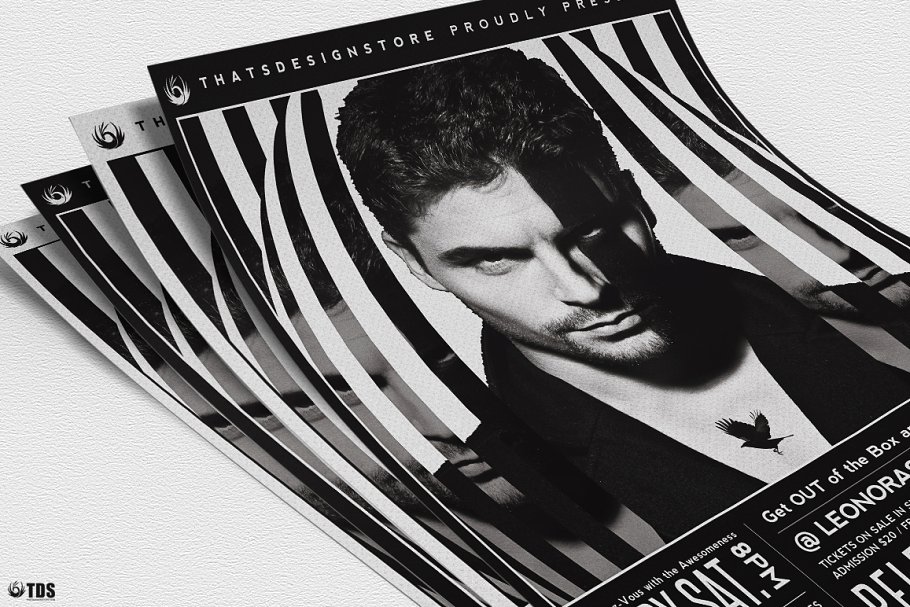 夜店俱乐部狂欢派对传单模板 Release Yourself Flyer PSD插图(4)