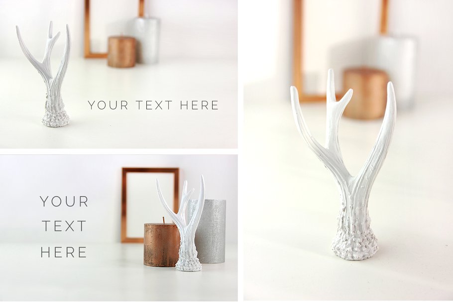 青铜色框架模板+库存照片 Bronze frame mockup + stock photos插图(2)