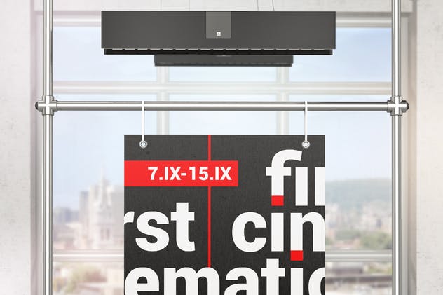 金属框架广告海报展览样机 Advertising Poster Mockups插图(5)