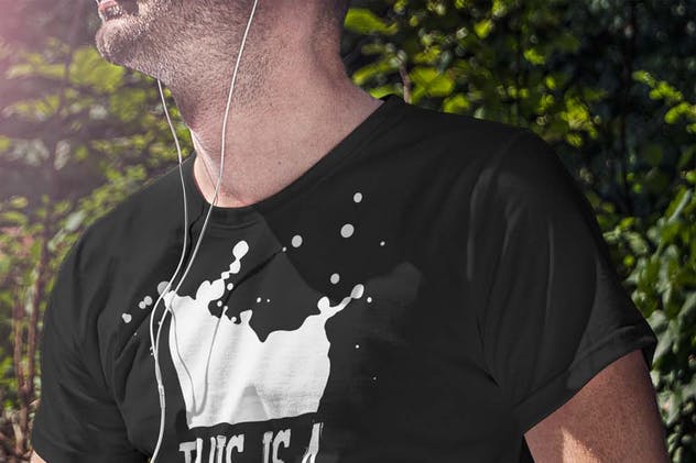 时尚模特T恤上身效果样机模板 T-Shirt Mock-up插图(2)