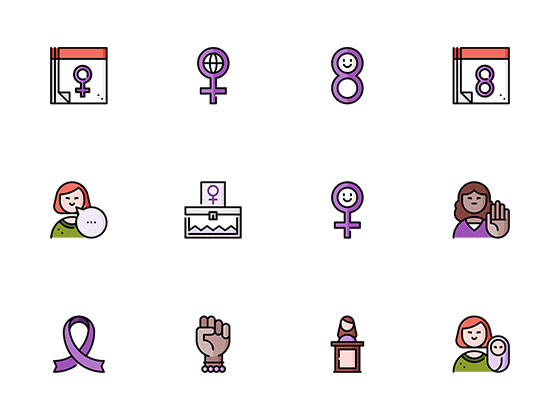 30 枚妇女节元素图标素材之家精选sketch素材