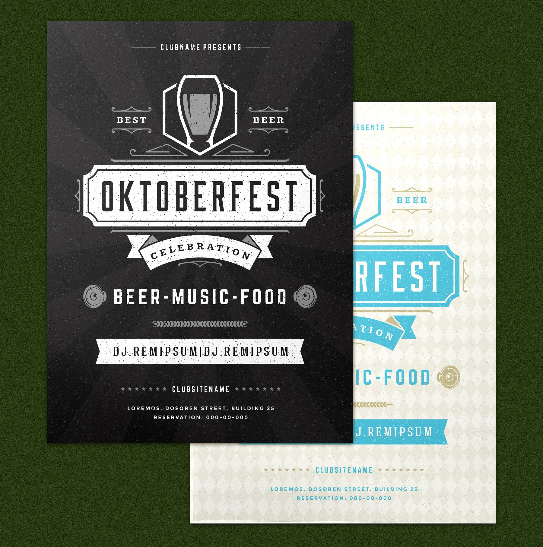 啤酒节活动海报设计模板1 Oktoberfest Flyer Template插图(3)