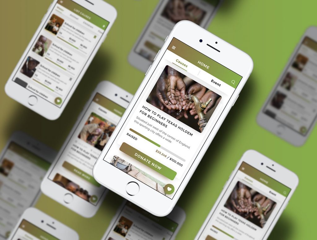 慈善机构平台移动端网站UI模板下载[PSD,Sketch]插图(2)