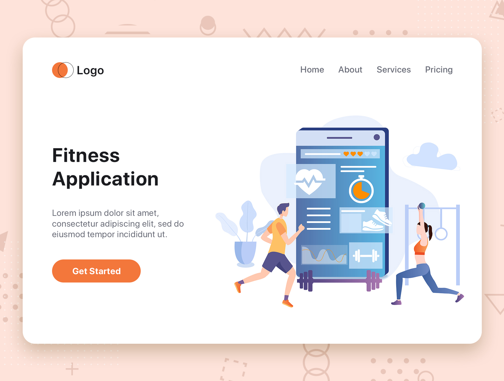 素材库下午茶：生活&工作场景着陆页网站设计矢量插画素材插图(2)