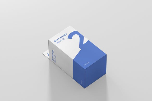 矩形挂耳纸盒包装盒样机 Package Box Mockup – Rectangle with Hanger插图(3)