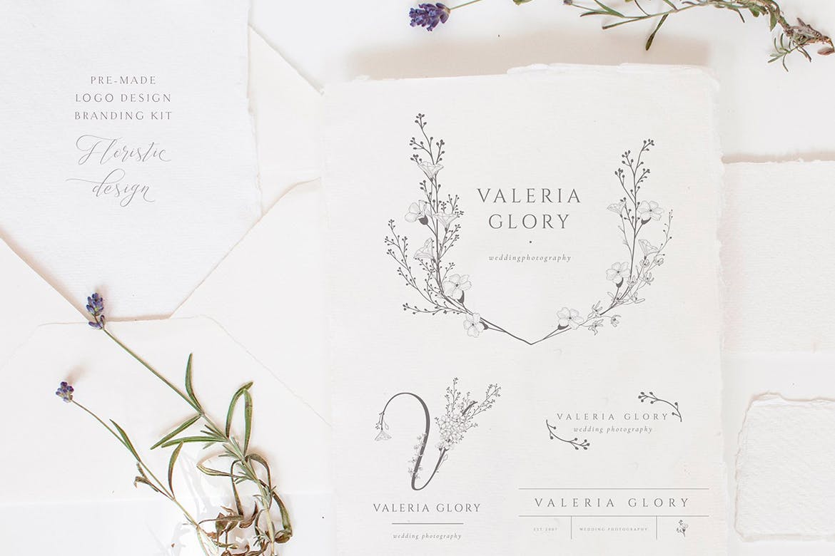 高端女性饰品品牌设计素材套装 Pre-made Logo ~ Branding Kit插图