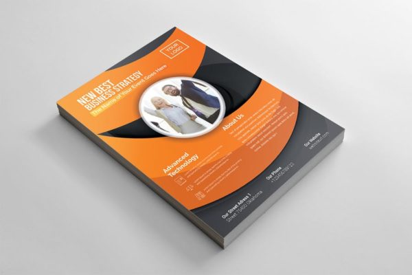 企业宣传&amp;商业广告海报传单设计模板 Corporate Flyer