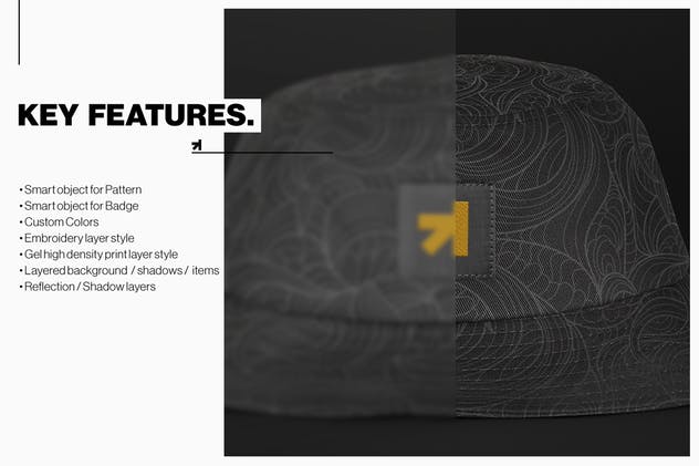 渔夫帽帽子设计样机模板 Bucket Hat Mockup插图(6)