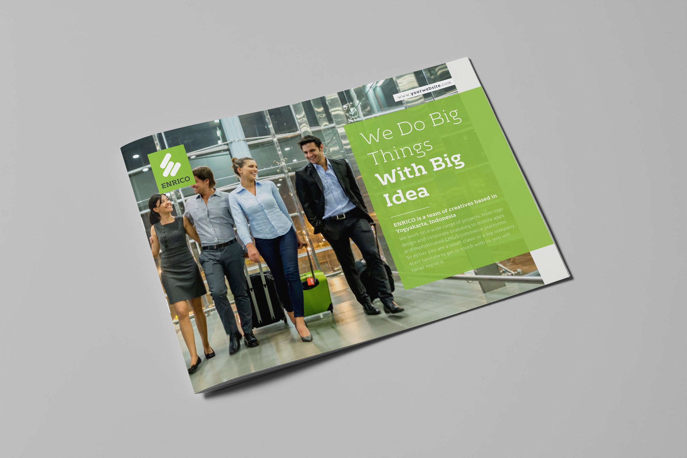 集团公司高档精装画册设计模板 Enrico Business Landscape Brochure插图