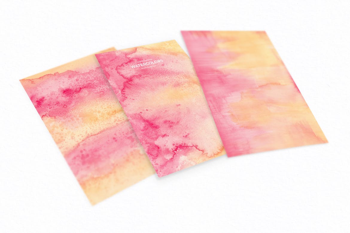 浅色水彩肌理纹理背景素材 Watercolor Backgrounds插图(1)