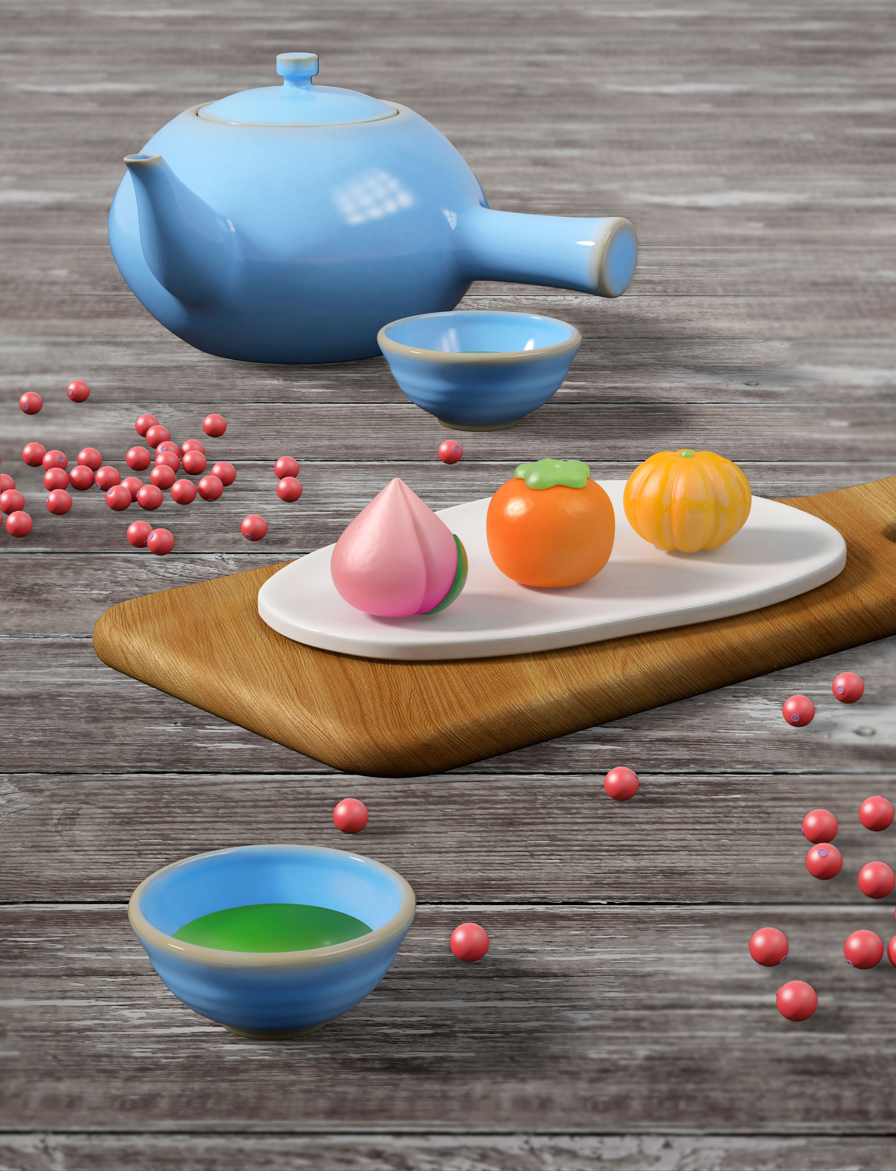 中秋点心美食主题创意海报模板套装[PSD]插图(2)