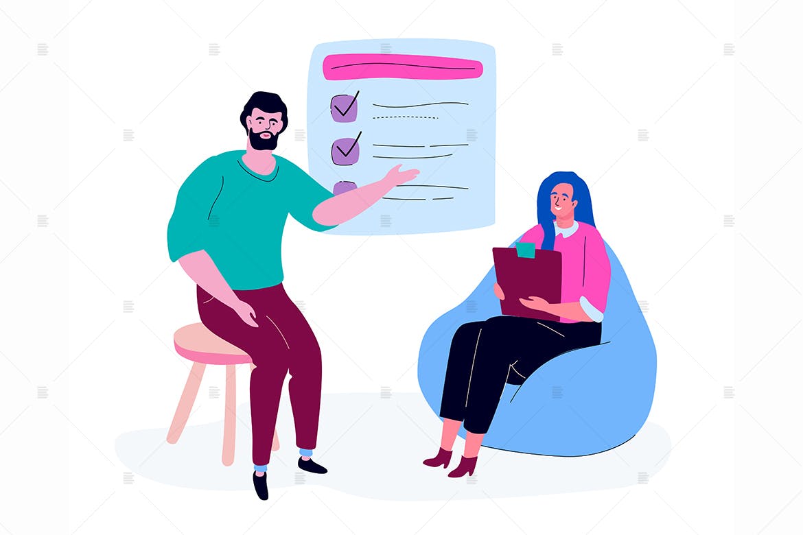 商业规划主题扁平设计风格矢量插画素材库精选 Business planning – flat design style illustration插图