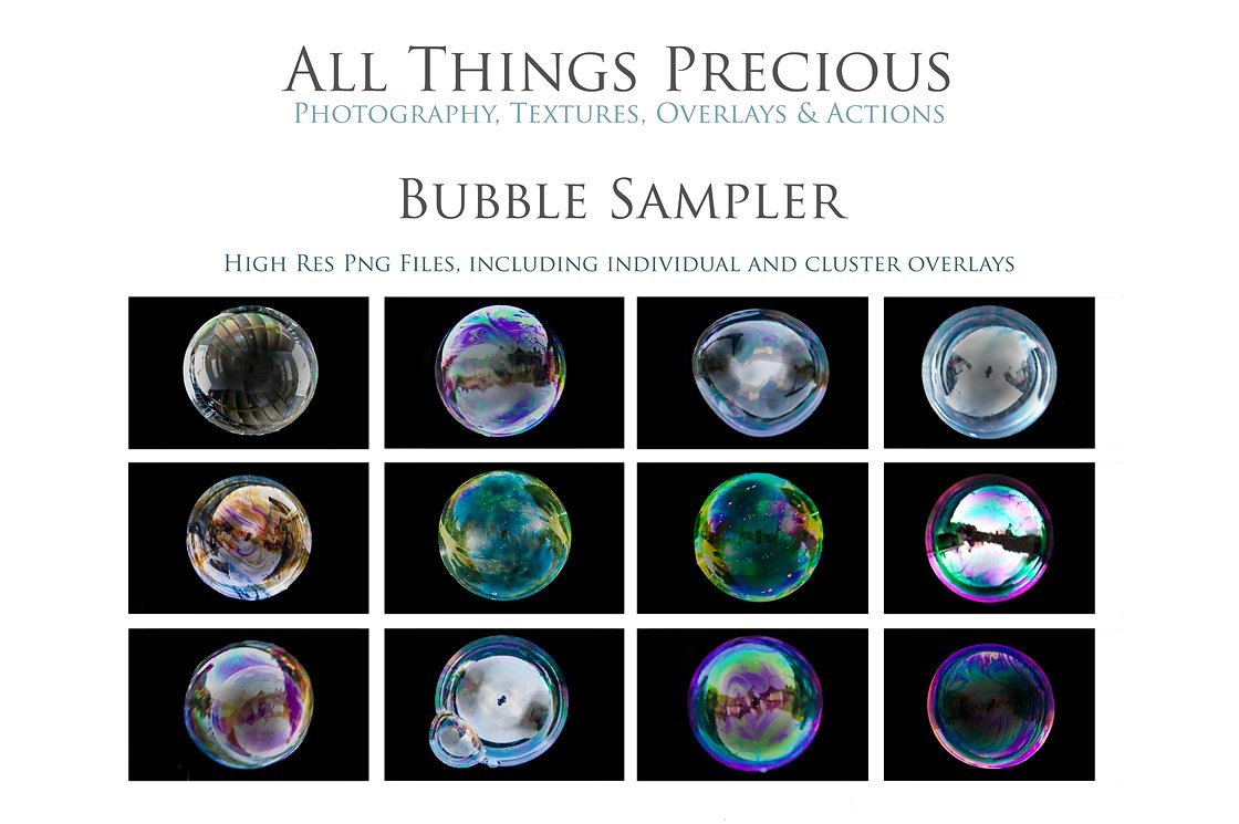 逼真泡沫叠层纹理素材 Fine Art Real Bubble Overlays插图(8)