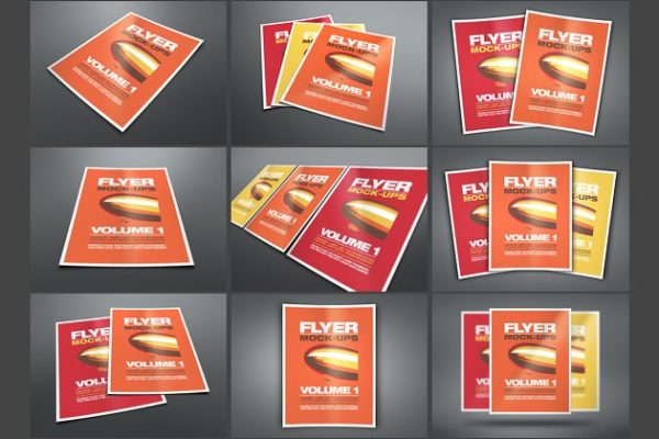 多视角传单样机模板 Flyer Mock-ups Vol.1