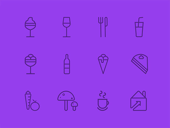 餐厅图标集素材之家精选sketch素材