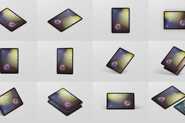 iPad Pro平板电脑屏幕设备样机 Pad Pro Tablet Screen Mockup插图(14)